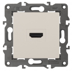 14-3114-02 Электроустановка ЭРА Розетка HDMI, IP20, Эра Elegance, сл.кость | Б0034333 | ЭРА