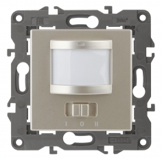 14-4103-04 Электроустановка ЭРА Датчик движения 2-проводной, 180-240В, 200Вт, IP20, Эра Elegance, шампань | Б0034355 | ЭРА