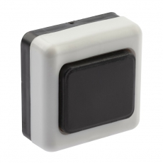 Кнопка дверного звонка D2 проводного, черная, 1 мелодия | Б0051802 | ЭРА