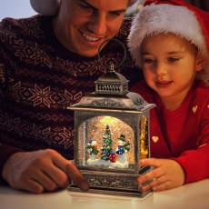 Новогодний декоративный светильник Снеговики ENGDS-11 теплый белый диодов , h 21 см, 3*АА, таймер 6 ч, IP20 | Б0051943 | ЭРА