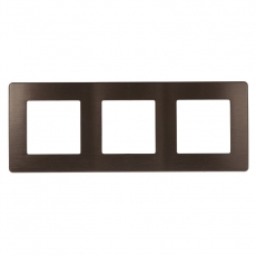 Рамка для розеток и выключателей серия 12 12-5103-13 на 3 поста, сатин, бронза | Б0052526 | ЭРА