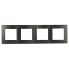 Рамка для розеток и выключателей серия 12 12-5104-12 на 4 поста, сатин, графит | Б0052535 | ЭРА