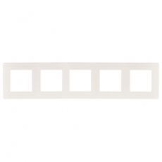 Рамка для розеток и выключателей серия 12 12-5105-01 на 5 постов, сатин, белый | Б0052539 | ЭРА