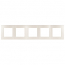 Рамка для розеток и выключателей серия 12 12-5105-15 на 5 постов, сатин, перламутр | Б0052548 | ЭРА