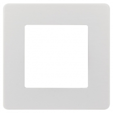 Рамка для розеток и выключателей серия 12 12-5101-01 на 1 пост, сатин, белый | Б0052499 | ЭРА