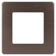 Рамка для розеток и выключателей серия 12 12-5101-13 на 1 пост, сатин, бронза | Б0052506 | ЭРА