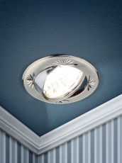 Светильник точечный встраиваемый под лампу KL3A 50Вт MR16 перламутровое серебро/нике литой | C0043666 | ЭРА