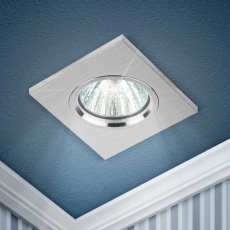 Светильник точечный встраиваемый под лампу KL57 50Вт MR16 серебро алюминиевый | Б0017254 | ЭРА