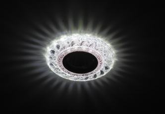 Светильник точечный встраиваемый под лампу DK LD18 MR16 50Вт GU5.3 розовый с подсветкой | Б0028068 | ЭРА