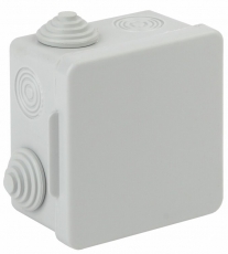 Коробка распределительная о/у КОР 80х80х50мм с гермовводами 7 входов IP54 | Б0037443 | ЭРА