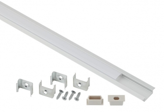 Комплект с врезным анодированным профилем с фланцем CAB251 2206 21х6мм, 2м | Б0039464 | ЭРА