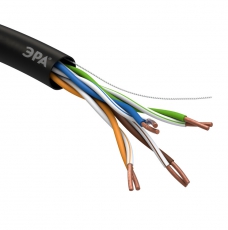 ЭРА Кабель витая пара U/UTP 4x2x24AWG Cat5e CU PE OUTDOOR 305м SIMPLE | Б0044427 | ЭРА
