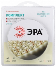 Комплект светодиодной ленты 2835kit-4,8-60-12-IP20-2700-5m | Б0043062 | ЭРА