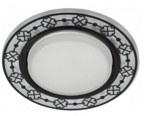 Светильник точечный декоративный DK LD28 WH/BK /1 cо светодиодной подсветкой GX53, белый/черный (30/720) | Б0048932 | ЭРА