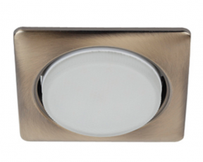 Светильник встраиваемый точечный под лампу GX53 KL71 SB /1 (к) квадр., 220V, 13W, бронза | Б0048958 | ЭРА