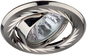 Светильник точечный встраиваемый под лампу KL6A 50Вт MR16 сатин никель/никель литой | C0045792 | ЭРА