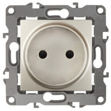 Розетка 12-2105-04 2P, 16АХ-250В, шампань (10/100/2500) |Б0018257 | ЭРА