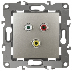 Розетка RCA 12-3113-15 , перламутр (10/100/3200) |Б0027480 | ЭРА