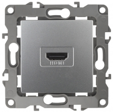 Розетка HDMI 12-3114-03 , алюминий (10/100/3200) |Б0027483 | ЭРА