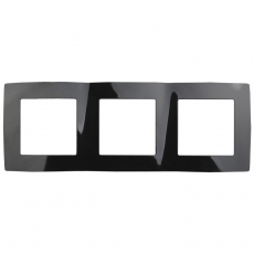 Рамка на 3 поста 12-5003-06 , чёрный (15/150/2400) |Б0014766 | ЭРА