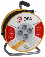 Удлиннитель силовой RP-4-2x0.75-40m пласт. катушка без зазем. 40м 4гн 2х0.75мм2 (2/36) |Б0017619 | ЭРА