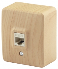 Розетка информационная 11-3203-11 RJ45, ОУ, Эксперт, сосна (16/160/3200) |Б0020732 | ЭРА