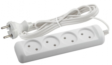 Удлинитель UX-4-3m без заземл, 1300Вт, 4гн, 3м (20/600) |Б0023150 | ЭРА