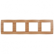 Рамка на 4 поста 12-5004-09 , дуб (10/100/2400) |Б0014779 | ЭРА