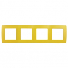 Рамка на 4 поста 12-5004-21 , жёлтый (10/100/2000) |Б0019413 | ЭРА