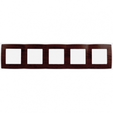 Рамка на 5 постов 12-5005-10 , венге (10/100/1600) |Б0014790 | ЭРА