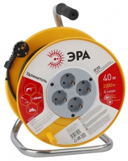 Силовые удлинители Россия RP-4-3х0.75-40m Удлин-ль силов п. катушке c/з 4гн 40м ПВС 3x0,75мм2 | Б0033021 | ЭРА