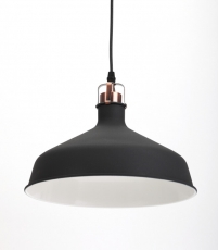 Светильник подвесной PL2 BK/RC металл, E27, max 60W, d300 мм, шагрень черный/медь | Б0037413 | ЭРА