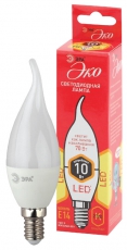 Лампа светодиодная RED LINE ECO LED BXS-10W-827-E14 E14 / Е14 10Вт свеча на ветру теплый белый свет | Б0040885 | ЭРА