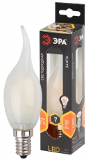 Лампа светодиодная F-LED BXS-7W-827-E14 frost Лампы СВЕТОДИОДНЫЕ F-LED ЭРА (филамент, свеча на ветру мат., 7Вт, тепл, E14) | Б0027954 | ЭРА
