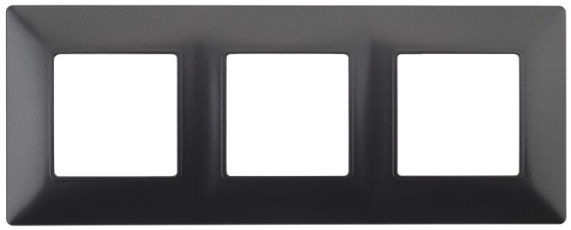 14-5003-05 Электроустановка ЭРА Рамка на 3 поста, Эра Elegance, антрацит | Б0034397 | ЭРА
