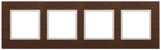 14-5304-09 Электроустановка ЭРА Рамка на 4 поста, дерево, Эра Elegance, дуб+сл.кость | Б0034586 | ЭРА