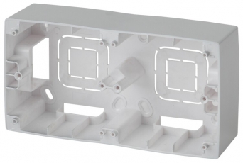 12-6102-03 ЭРА Коробка наклад. монтажа 2 поста, Эра12, алюминий | Б0043172 | ЭРА