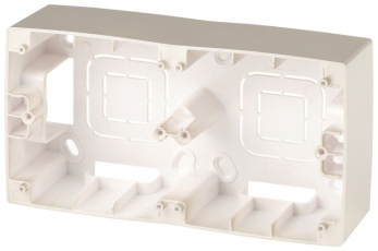 12-6102-04 ЭРА Коробка наклад. монтажа 2 поста, Эра12, шампань | Б0043173 | ЭРА