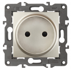 14-2105-04 ЭРА Розетка 2P, 16A-250В, IP20, Эра Elegance, шампань | Б0034287 | ЭРА