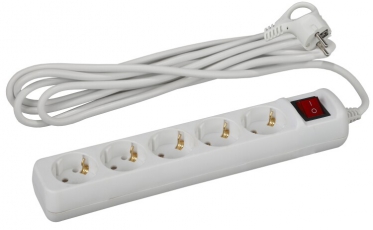 Удлинитель ЭРА UX-5es-5m c заземлением, 3x0,75мм2, c выкл. 5гн, 5м | Б0035758 | ЭРА