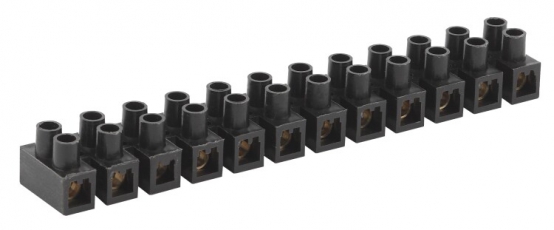 NO-223-11 Зажим винтовой ЗВИ-20 полипропилен 1.5-6мм? 12пар 100°С черный | Б0033489 | ЭРА