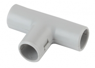 TR-16 Аксессуары для труб и металлорукава ЭРА Тройник (серый) соединительный для трубы 16мм (10шт) | Б0036830 | ЭРА