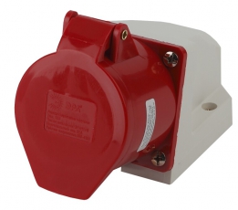 Розетка стационарная наружная 125 3Р+РЕ+N 32А 380В IP44 | Б0032879 | ЭРА