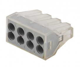 NO-299-25 Строительно-монтажная клемма СМК, модель 108, 8 отверстий, 1.0-2.5мм2 (уп.4шт.) | Б0033404 | ЭРА