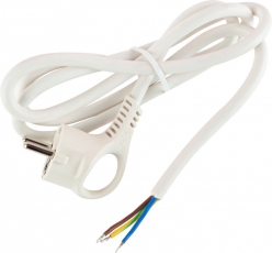 U-3x1,5-1,5m-W Шнур питания с вилкой с/з ПВС 3x1,5 1,5м белый | Б0048704 | ЭРА