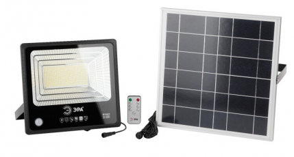 Прожектор светодиодный уличный на солн. бат. 150W, 1500 lm, 5000K, с датч. движения, ПДУ, IP65 ( | Б0049548 | ЭРА