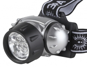 Фонарь налобный G7 7xLED, 3хААА, блистер | C0028507 | ЭРА