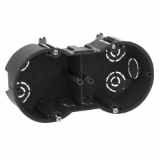 Коробка установочная КУП 2-х местная 141х70х45мм для полых стен саморез. мет. лапки IP20 (100/1200) | Б0051421 | ЭРА