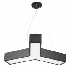 Светильник светодиодный Geometria Igrek SPO-142-B-40K-044 44Вт 4000К 3000Лм IP40 800*800*80 черный подвесной | Б0050569 | ЭРА