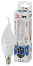Лампа светодиодная СТАНДАРТ LED BXS-11W-840-E14 (диод, свеча на ветру, 11Вт, нейтр, E14) | Б0047942 | ЭРА